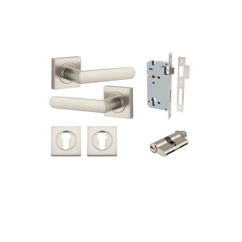 Iver Osaka Door Lever Handle On Square Rose - primehardware