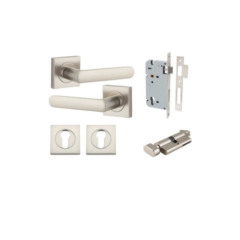 Iver Osaka Door Lever Handle On Square Rose - primehardware