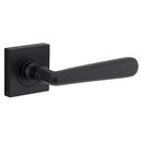 IVER Copenhagen Door Lever Handle On Square Rose | Passage Lever Set Only | 7 Finishes - Matt Black