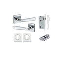 Iver Copenhagen Door Lever Handle On Square Rose - primehardware