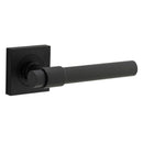 Iver Helsinki Solid Brass Door Lever on Square Rose | Passage Lever Set Only | 7 Finishes - Matt Black