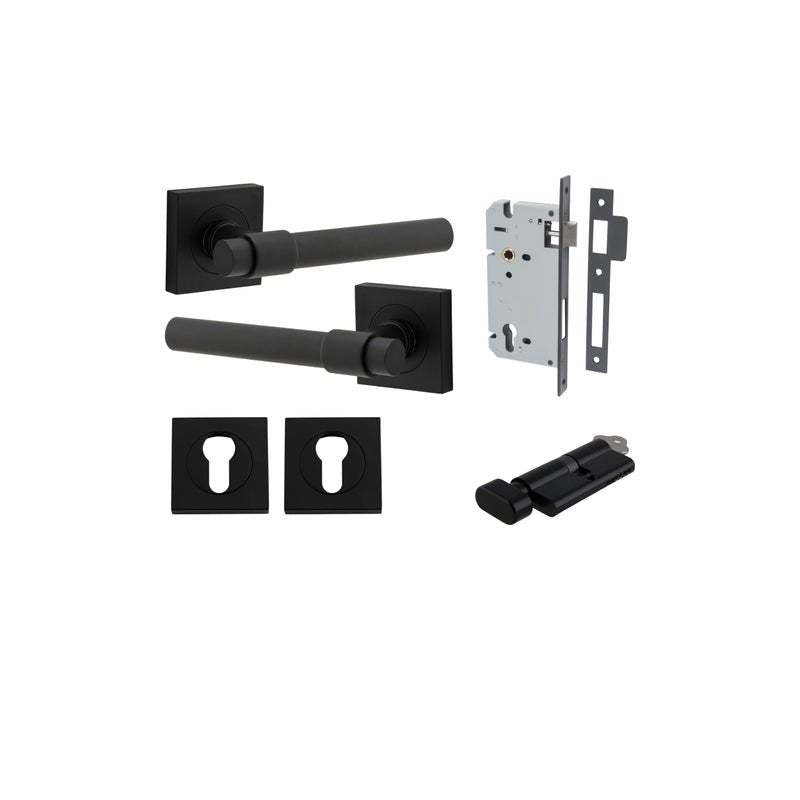 Iver Helsinki Door Lever Handle On Square Rose - primehardware