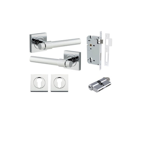 Iver Helsinki Door Lever Handle On Square Rose - primehardware