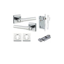 Iver Helsinki Door Lever Handle On Square Rose - primehardware