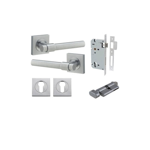 Iver Helsinki Door Lever Handle On Square Rose - primehardware