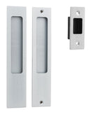 IVER Rectangular Pull For Sliding Doors | Passage Kit | 6 Finishes - Brushed Chrome