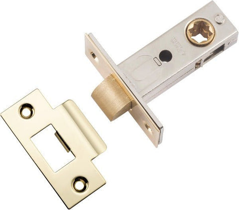 IVER Split Cam Tube Latch -T- Striker | Hard Sprung Split Cam 45mm Backset - Polished Brass