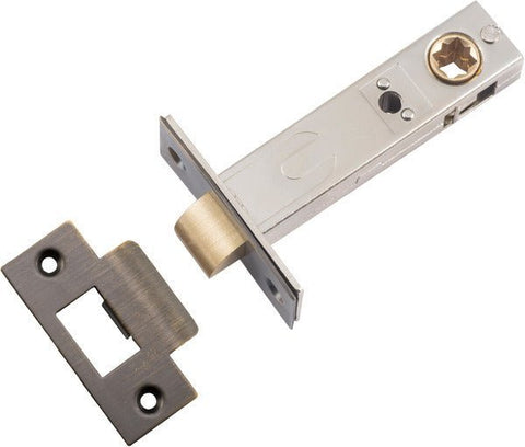 IVER Split Cam Tube Latch -T- Striker | Hard Sprung Split Cam 70mm Backset - Signature Brass