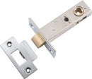 IVER Split Cam Tube Latch -T- Striker | Hard Sprung Split Cam 60mm Backset - Brushed Chrome