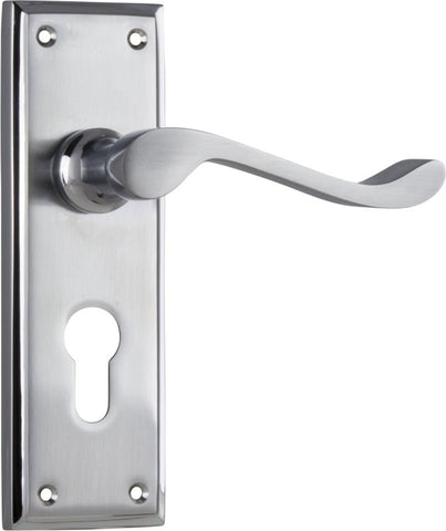 TRADCO CAMDEN DOOR LEVER HANDLE ON RECTANGULAR BACKPLATE - primehardware
