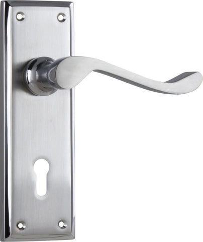 TRADCO CAMDEN DOOR LEVER HANDLE ON RECTANGULAR BACKPLATE - primehardware