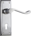 TRADCO CAMDEN DOOR LEVER HANDLE ON RECTANGULAR BACKPLATE - primehardware