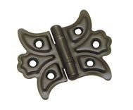 Superior Brass Decorated Iron Hinge per 2 Black 50x62mm - primehardware