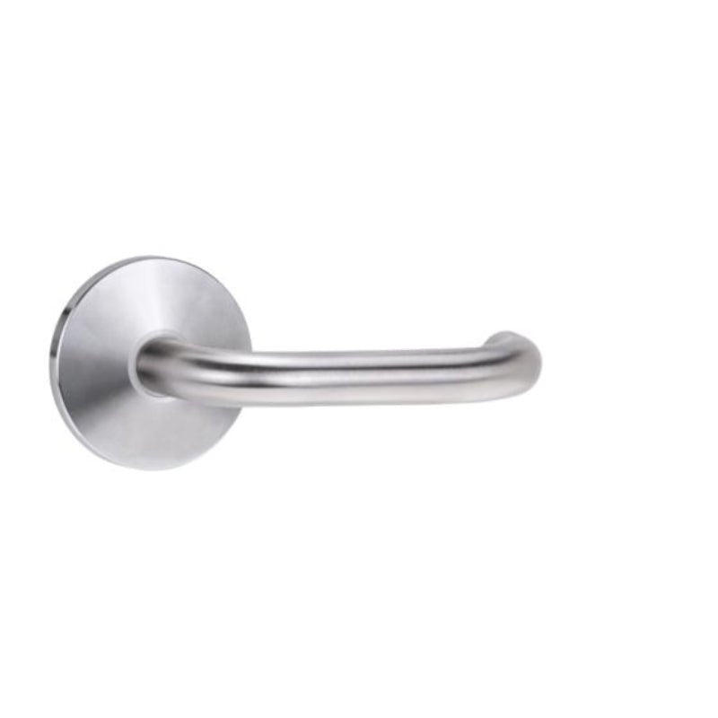 Lockwood 1360 Series 70 Lever on Round Rose Int Half Set LH 45 Degree Angled Up Satin Chrome  1361/AU70LSC