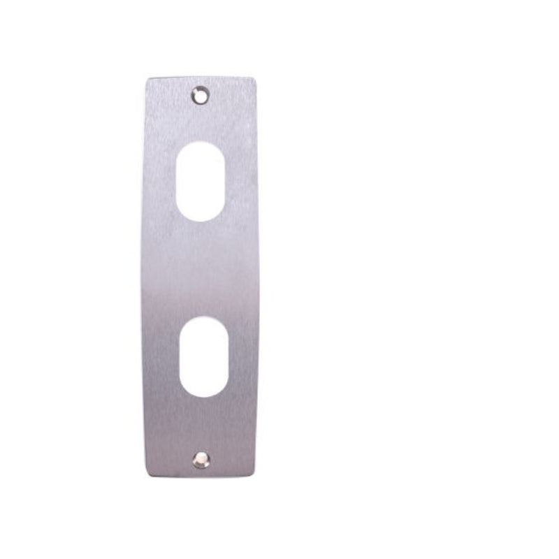 Lockwood 1910 Square End Plate With Two Cylinder Holes Satin Chrome 1910SC
