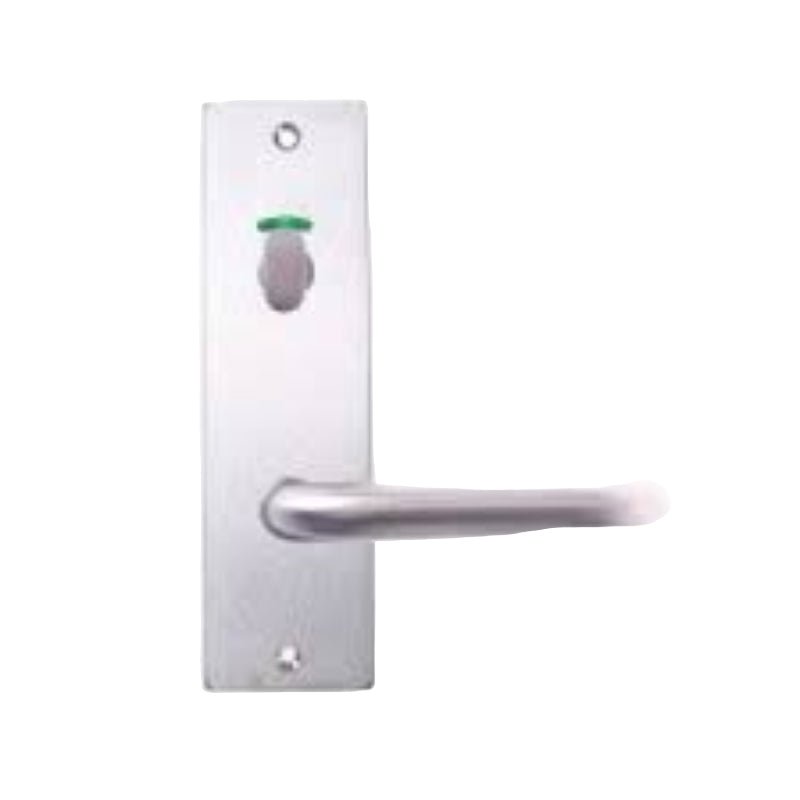 Lockwood 1913 Square End Plate With Privacy Indicator Emergency Turn Satin Chrome 1913SC - primehardware