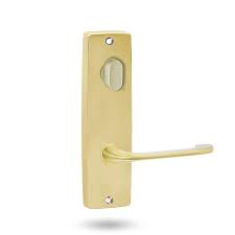 Lockwood 1914 Internal Square End Plate With Privacy Indicator, Emergency Turn & Lever 115 Polished Brass Unlacquered 1914/115BU