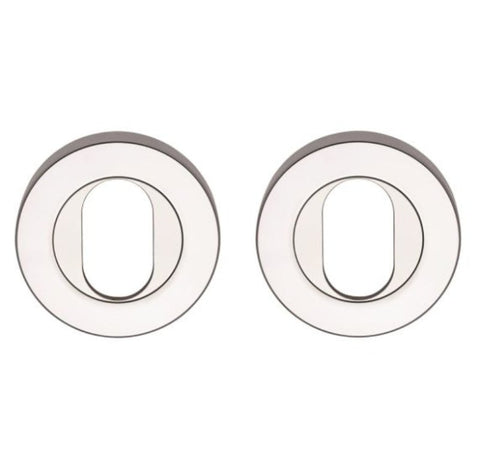 Lockwood Symphony 1220 Series Double Oval Cylinder Escutcheon Kit Satin Chrome 1226/6SC - primehardware