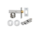 Iver Euro Mortice Deadbolt Kit 70mm Backset with Round Euro Escutcheon Key/Thumb Brushed Chrome