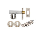 Iver Euro Mortice Deadbolt Kit 60mm Backset with Round Euro Escutcheon Key/Thumb Satin Nickel