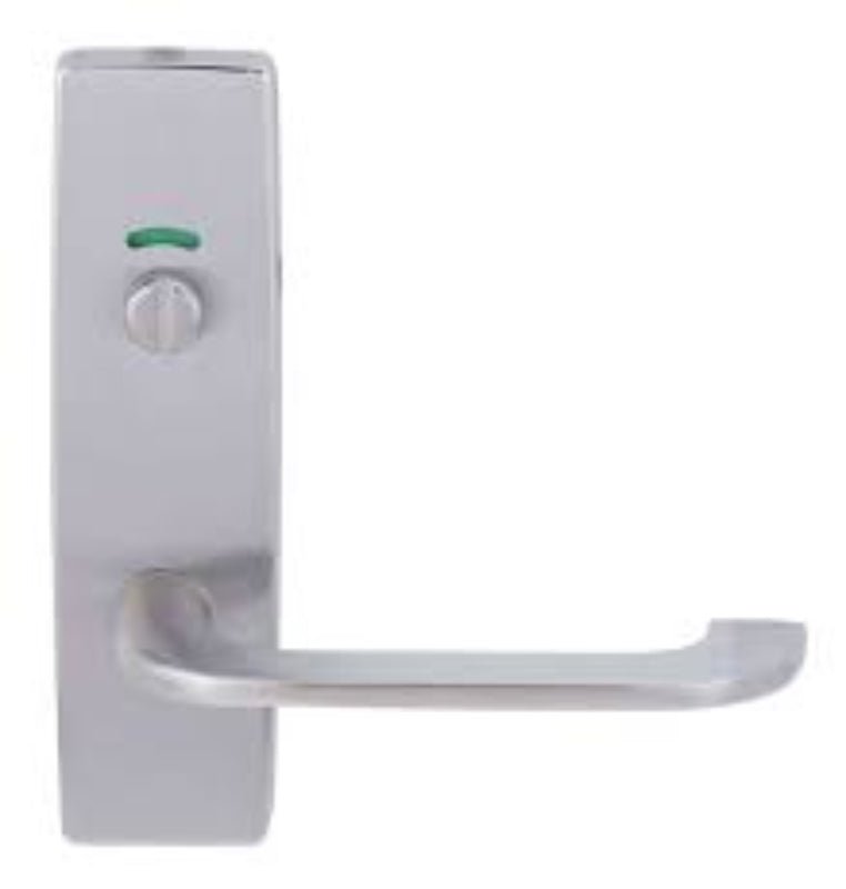 Lockwood 1914 Square End Plate With Privacy Emergency Turn & 115 Lever Satin Chrome 1914/115SC - primehardware