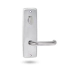 Lockwood 1914 Square End Plate With Privacy Emergency Turn & 70 Lever Satin Chrome 1914/70SC - primehardware