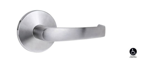Lockwood 1360 Series 47 Lever on Round Rose Full Set Satin Chrome - 1360/1361/47SC - primehardware