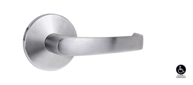 Lockwood 1360 Series B4 Pull Handle on Int Blank Round Rose Satin Chrome 1363/B4SC