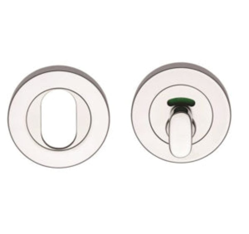 Lockwood Symphony 1220 Series Oval Cylinder and Turn Escutcheon Kit Satin Chrome  1226/7NSC