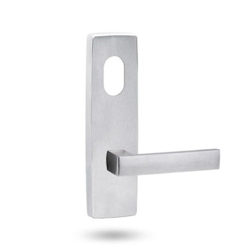 Lockwood 1904 Square End Plate with Turn & 101 Lever Satin Chrome 1904/101SC - primehardware