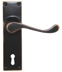 Superior Brass Lever Lock CC 57mm Antique Copper 150x42mm (Pair)