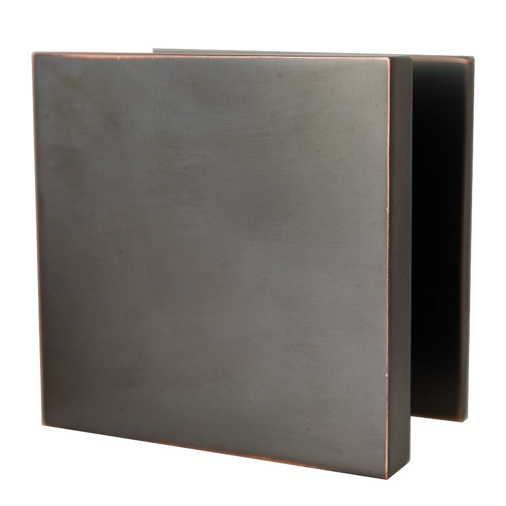 Metallic bronze menu cover on a white background
