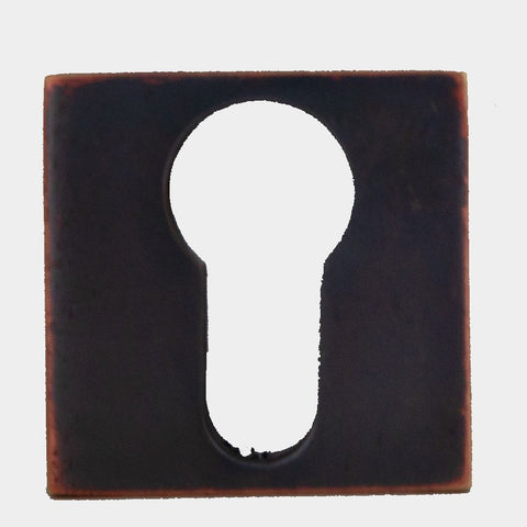 Keyhole cover with a keyhole cutout on a white background