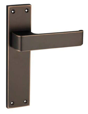 Bronze door handle on a white background