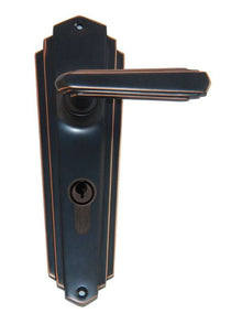 Superior Brass Lever Lock CC 47.6mm Antique Finish Antique Copper 203x63mm (Pair)