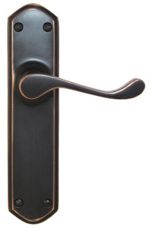 Superior Brass Lever Latch Antique Finish Antique Copper 200x48mm (Pair)