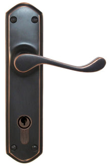 Superior Brass Lever Lock CC 85mm Antique Finish Antique Copper 200x48mm (Pair)