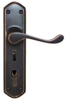 Superior Brass Lever Lock myLOCK Antique Finish Antique Copper 200x48mm (Pair)