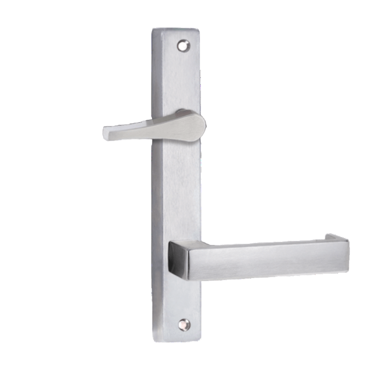 Lockwood Square End Plate With Accessible Turn & 111 Lever Satin Chrome 4739/111SC - primehardware