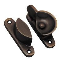 Superior Brass Sash Fastener Fitch Antique Finish 65mm Narrow Keeper Antique Copper L65 x H20 x W25mm (Striker W25mm)