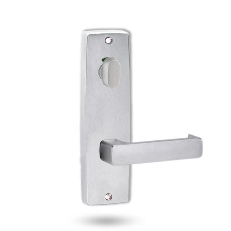 Lockwood 1916 Square End Plate With Privacy Indicator Turn & 76 Lever Satin Chrome 1916/76SC - primehardware