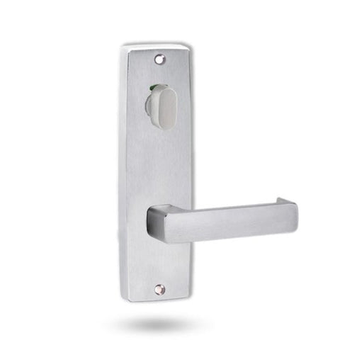 Lockwood 1916 Square End Plate With Privacy Indicator Turn & 76 Lever Satin Chrome 1916/76SC - primehardware