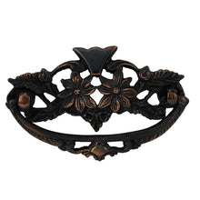 Superior Brass Cabinet Fitting Flowers Antique Finish Antique Copper 46x95mm