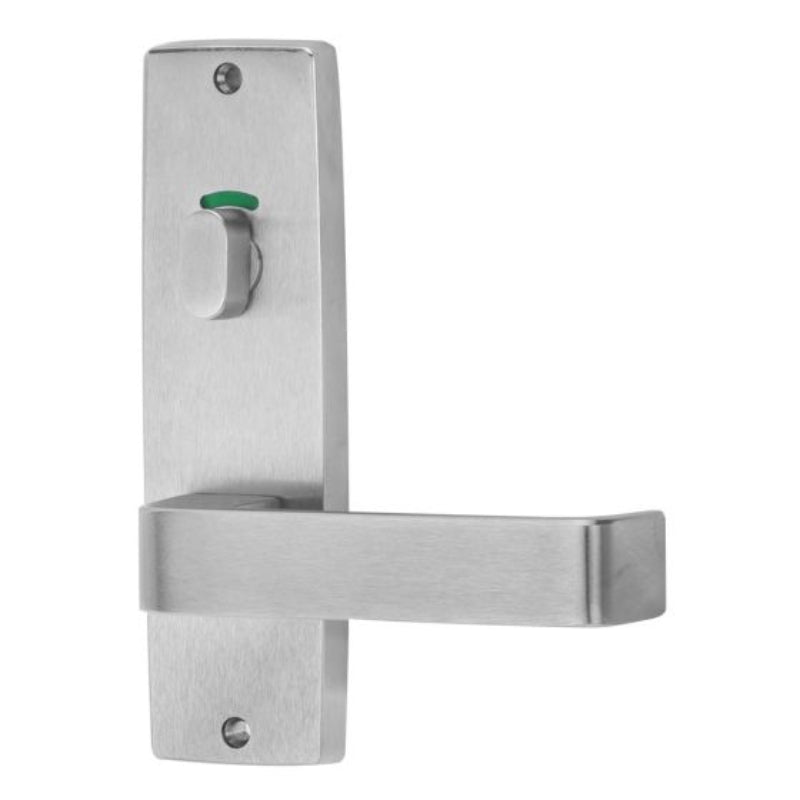 Lockwood 1916 Square End Plate With Privacy Indicator Turn & 90 Lever Satin Chrome 1916/90SC