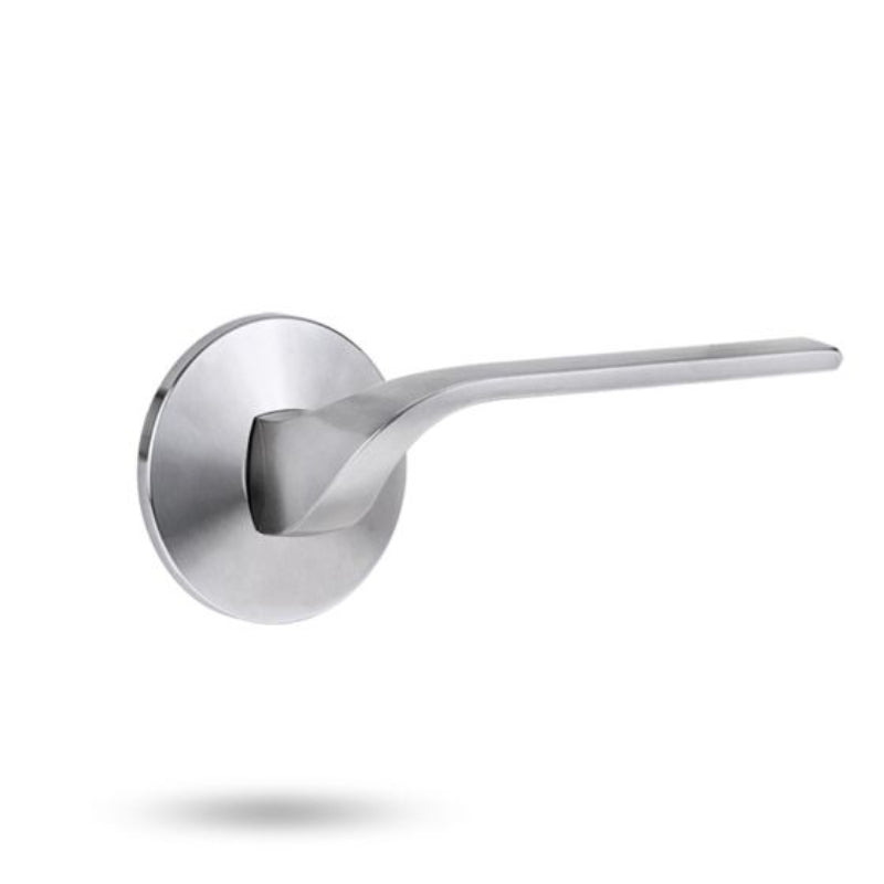 Lockwood 1360 Series 122 Left Hand Lever on Round Rose Full Set Polyester Powdercoat 1360/1361/122LPC - primehardware