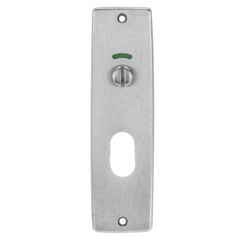 Lockwood 1919 Square End Plate With Privacy Indicator Emergency Turn & Low Cylinder Satin Chrome 1919SC - primehardware