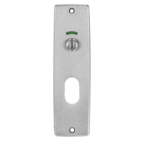 Lockwood 1919 Square End Plate With Privacy Indicator Emergency Turn & Low Cylinder Satin Chrome 1919SC - primehardware