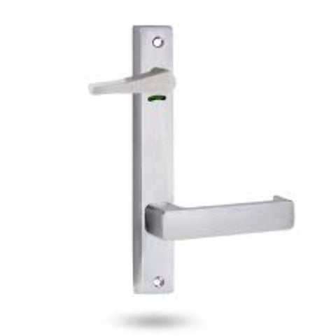 Lockwood Square End Plate With Privacy Indicating Accessible Turn & 115 Lever Satin Chrome 4741/115SC - primehardware