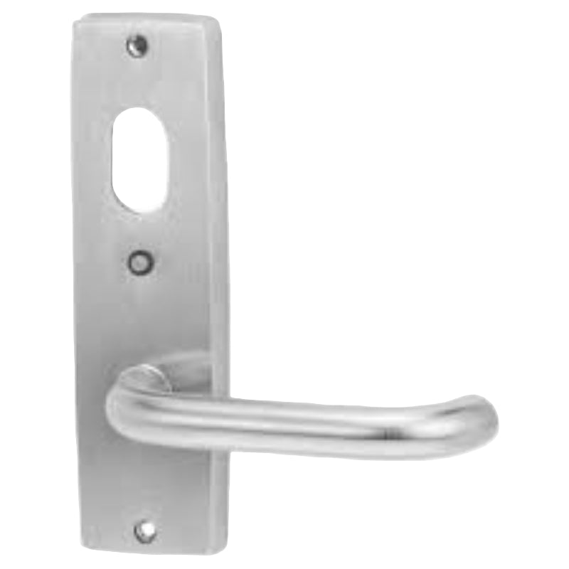 Lockwood 1920 Square End Plate With Cylinder Hole, LED & 47 Lever Satin Chrome 1920/47SC
