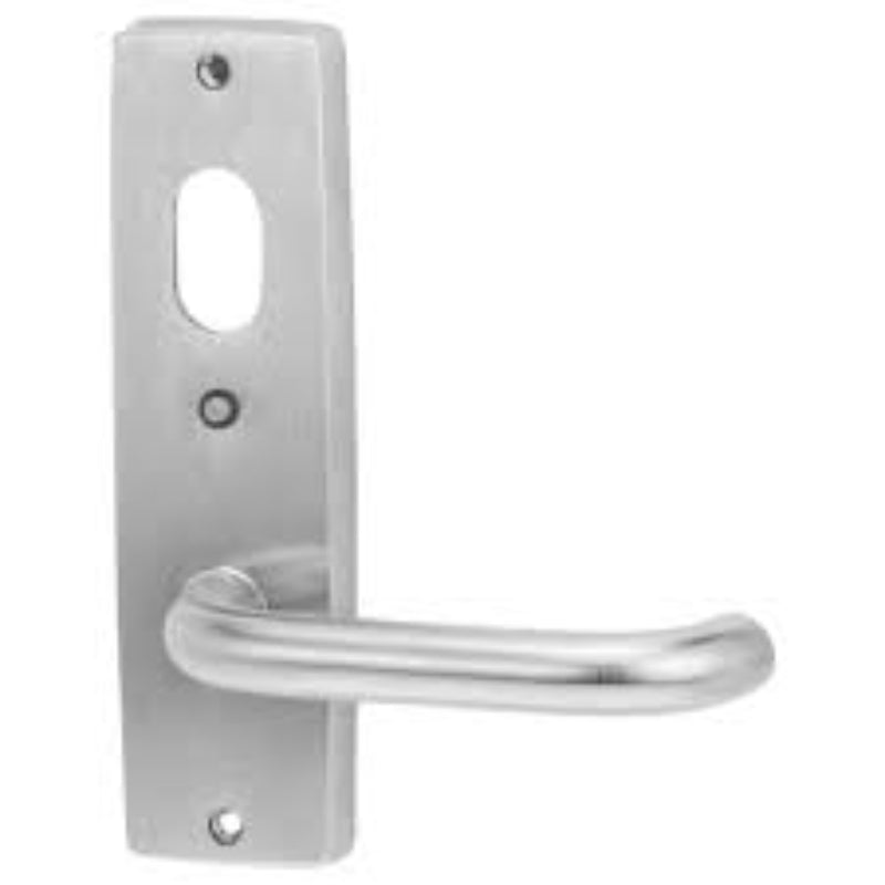 Lockwood 1920 Square End Plate With Cylinder Hole, LED & 47 Lever Left Hand Satin Chrome 1920/47LSC
